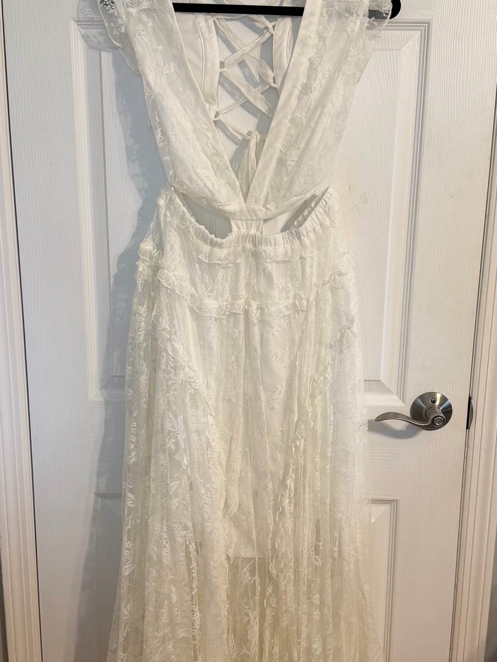 Ivory Lace Maxi Dress